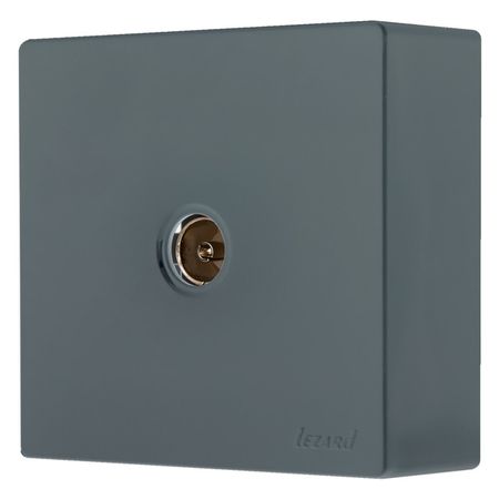 розетка телевизионная 1 пост LEZARD Leto оконечная графит розетка компьютерная 1 пост lezard leto графит