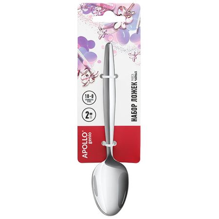 набор ложек чайных APOLLO Genio Marca 2шт. нерж.сталь ложек чайных homequeen вкус 2шт нерж