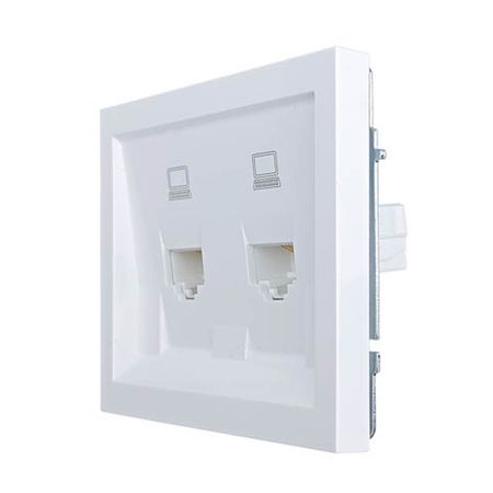 розетка компьютерная 2 поста LEZARD Zima белый сетевой фильтр фотон 3м 5 гнезд 10а с выключателем с з белый