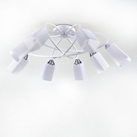 люстра потолочная РОССВЕТ Беата 8х20Вт E27 металл белый люстра потолочная россвет люпин 5х20вт е27 белый металл пластик