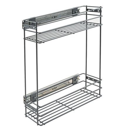 бутылочница Lemax 150мм с боковым креплением и доводчиком 450х110х470мм вулканический серый корзина с боковым креплением 2 уровня 440х155х500мм   с доводчиком