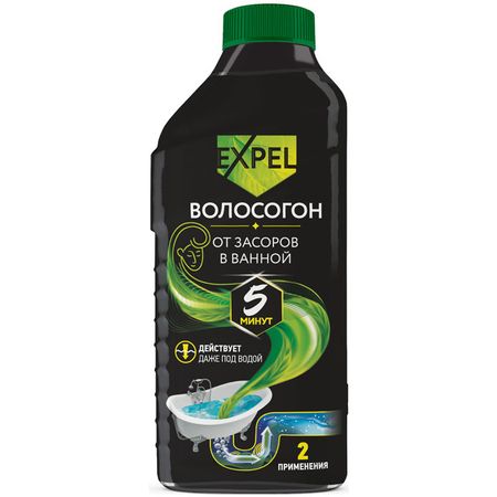 средство чистящее EXPEL Волосогон для удаления засоров в трубах гель 500мл средство чистящее expel волосогон для удаления засоров в трубах гель 500мл