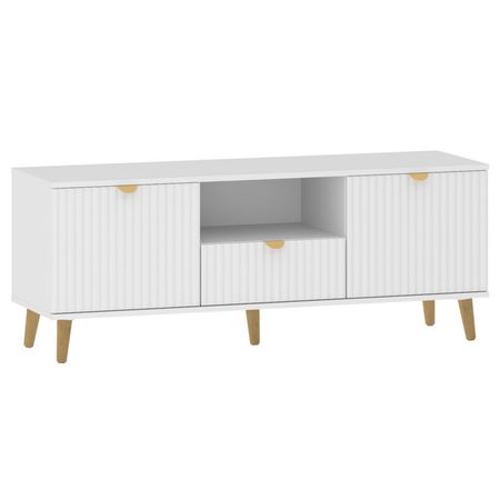 тумба ТВА Дакота 1350х400х525мм меренга/белый ЛДСП/МДФ