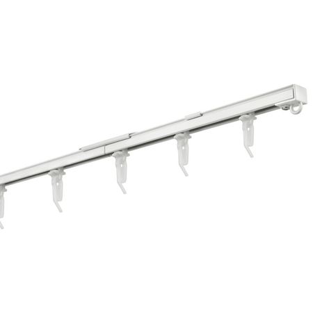 карниз 1-рядный УЮТ Мини профильный составной 240см белый, арт.2166274 карниз 2 рядный arttex хай тек квадро 240см арт 148 471