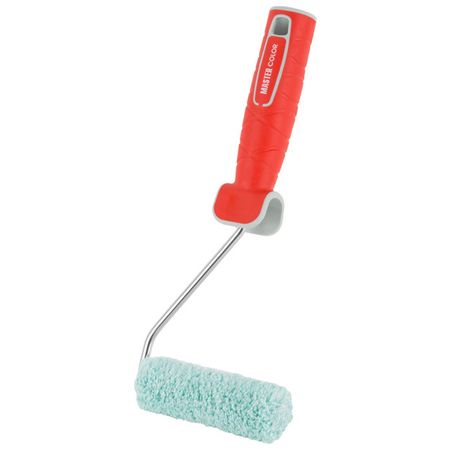валик с ручкой Master Color микрофибра 100мм ворс 12 мм отв.6мм, арт.30-1017