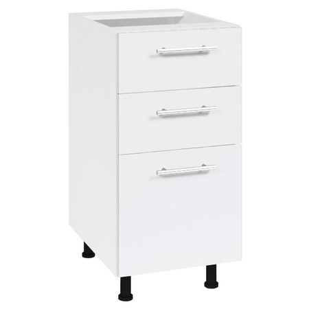 кухонный шкаф напольный Лофт Милк 400х550х820мм 3 ящика МДФ/ЛДСП кухонный шкаф под плиту и духовку лофт милк 600х560х820мм мдф лдсп