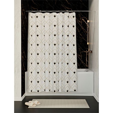 занавеска для ванной MY SPACE Chicago 180х180см полиэстер с люверсами медные винты chicago 5 100 мм