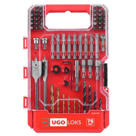 набор бит UGO LOKS 76 предметов с держателем vibratite отвертки биты ованадиевая 1 шт fd4 fd5 5 fd7