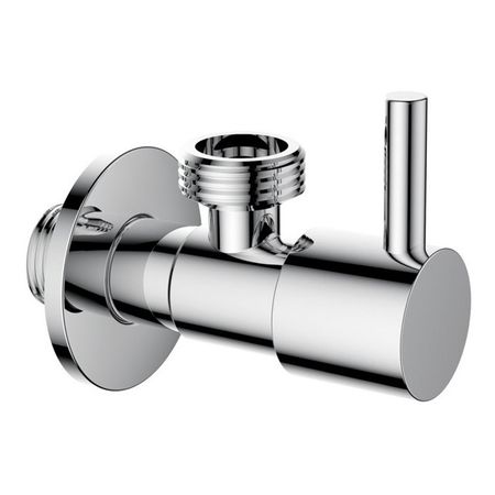 кран угловой LEDEME LH507-3/4 НР/НР нерж сталь с отражателем хром кран угловой ledeme l70507c нр нр нерж   с отражателем   синий