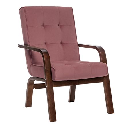 кресло Leset Barry 660x800x960мм орех текстура/красный велюр кресло king modool велюр роял агат