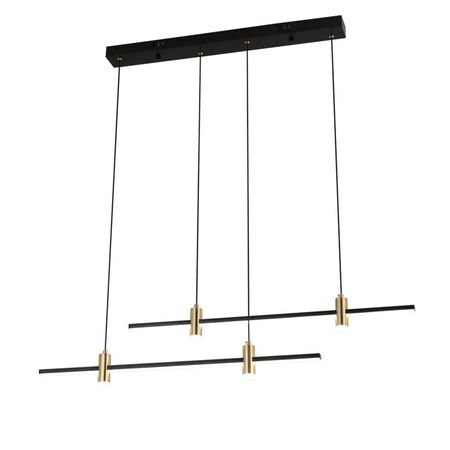 люстра подвесная светодиодная SCHAFFNER Sabroso 76Вт металл пластик чёрный