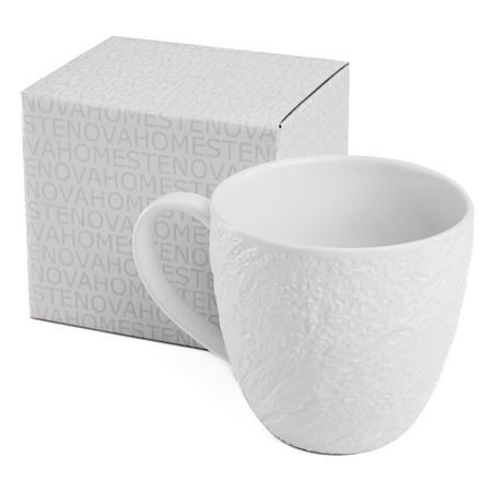 кружка STENOVA HOME Lava 420 мл фарфор белый