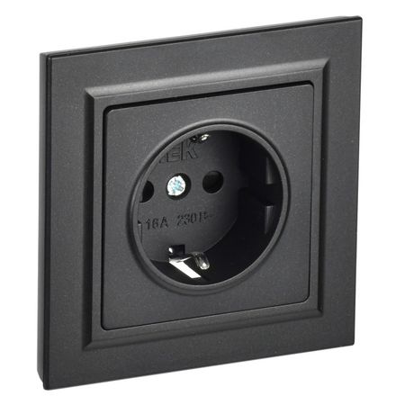 розетка 1 пост IEK BRITE с/з с/ш 16А в сборе черный передсветильник фара в сборе для geely emgrand x7 2011 12 13 14 15 2016