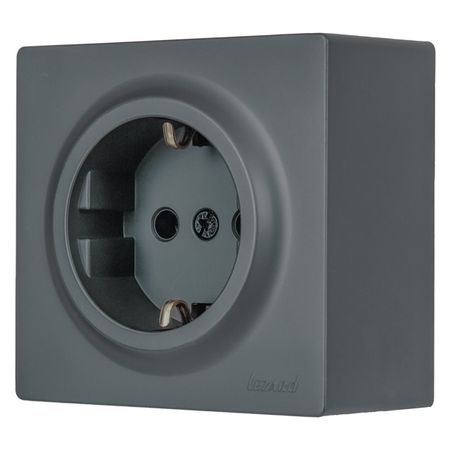 розетка 1 пост LEZARD Leto с/з графит розетка компьютерная 1 пост lezard leto графит
