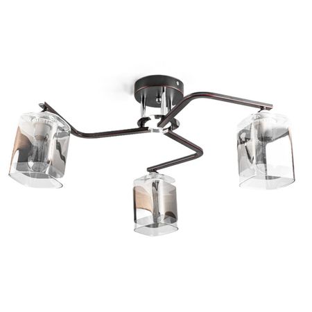 люстра потолочная CAIMAN Cross 3х60Вт Е27 металл стекло венге-хром чехлы для автомобильных педалей тормоза акселератора для mitsubishi eclipse cross outlander asx lancer 2009 2014 2015 2016 2017 2018