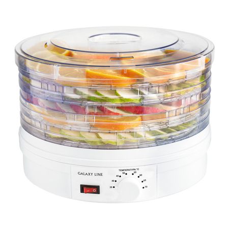 сушилка для овощей и фруктов Galaxy LINE GL 2633 400 Вт 5 поддонов сушилка для овощей и фруктов leonord le 1779 250вт 12л 5 поддонов