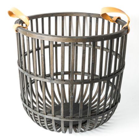 корзина для хранения TODELIA Mystra 400х400х400мм бамбук черная