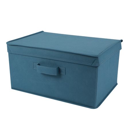 коробка для хранения HANDY HOME Аквамарин 40x30x25см спанбонд с крышкой с ручкой синий необработанный аквамарин 2 3 см