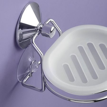 мыльница подвесная VERRAN Real вакуумные присоски хром прозрачные вакуумные крючки из пвх 60 шт