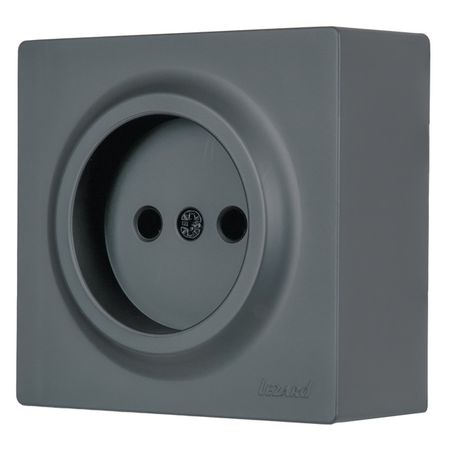 розетка 1 пост LEZARD Leto ПБТ б/з графит розетка компьютерная 1 пост lezard leto графит