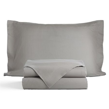 постельное белье 1,5сп PICASSA Базовая коллекция/Basic Collection сатин 2 нав.50х70см пепельное, арт