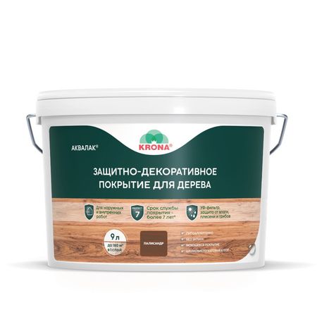 аквалак KRONA палисандр 9 л, арт.66366443