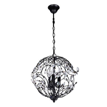 люстра подвесная DECITY Аида 3х60Вт E14 металл хрусталь черная простыни хирургические стерильные 1 400мм х 800мм 1