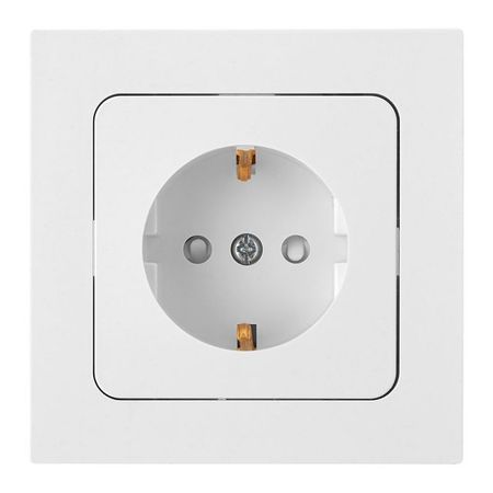 розетка 1 пост BYLECTRICA Аструм с/з с/ш белый