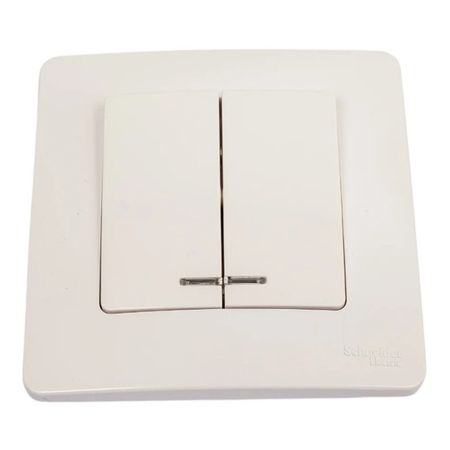 выключатель 2 клавишный SYSTEME ELECTRIC Blanca (cх.5) с/и 10А 250В белый розетка 1 пост tv schneider electric blanca белый