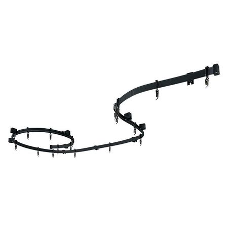 карниз гибкий 1-рядный УЮТ 10м черный, арт.2178193 телескопический магнитный звукосниматель гибкий пружинный магнит захват зубцы для пальцев