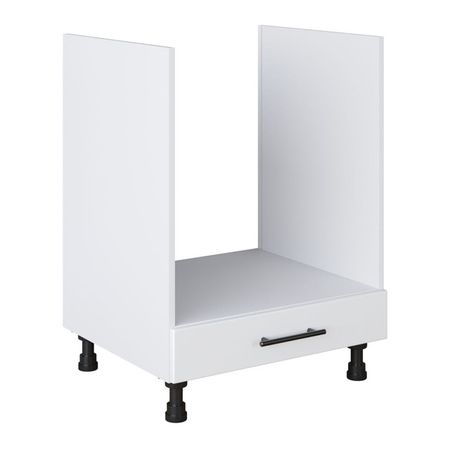 кухонный шкаф напольный для духовки Белый лед 820х600х504мм 1 ящик МДФ/ЛДСП шкаф напольный белый глянец 820х600х504мм 1 ящик 1 дверь мдф лдсп