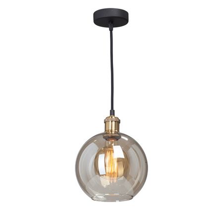 светильник подвесной VITALUCE Пеппа E27 1х60Вт металл стекло черный