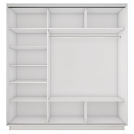 корпус шкафа-купе Экспресс 2 2400х2200х600мм белый снег ЛДСП