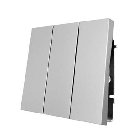 выключатель 3-клавишный LEZARD Zima серый матовый переключатель 2 клавишный lezard zima проходной серый матовый