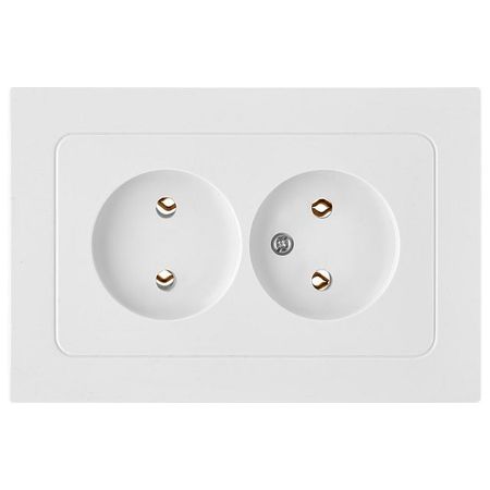 розетка 2 поста BYLECTRICA Аструм б/з белый амб 050015 03 cfa 5 в 5015 для mazda cx4 автомобильная фара в сборе охлаждающий вентилятор 3 контакта