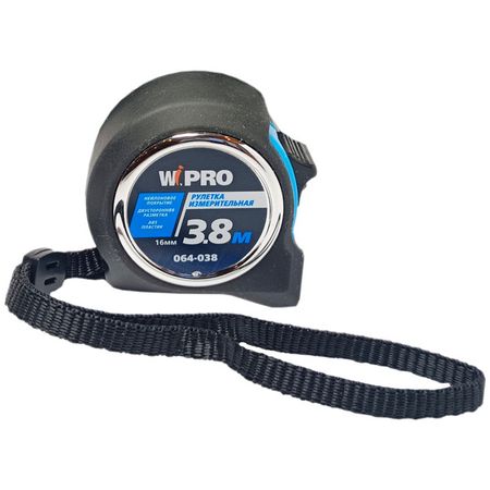 рулетка WIPRO 3,8м*16мм колесо 40мм поворотное u образное для дсп 16мм пластик