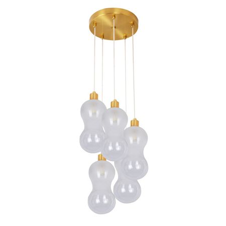 люстра подвесная DECITY Крайс 5х7Вт G9 металл стекло латунь