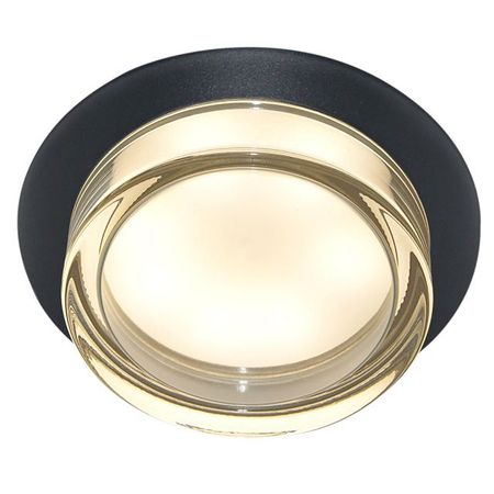 светильник встраиваемый DE FRAN Адамант GX53 15Вт черный+прозрачный