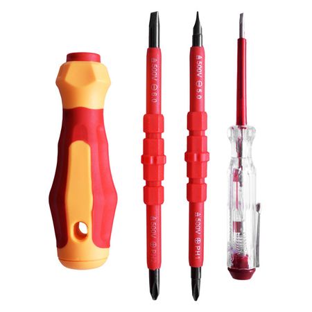 набор отверток диэлектрических с тестером UGO LOKS 6 предметов отвёрток часовых ugo loks 11 предметов