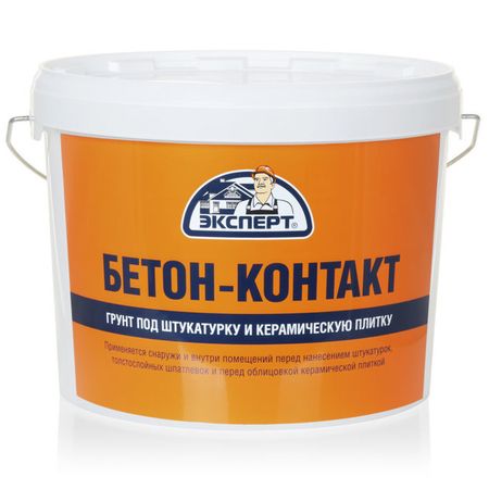 грунт акриловый ЭКСПЕРТ Бетон-контакт 12кг, арт.30639 грунт акриловый эксперт бетон контакт 3кг арт 30636