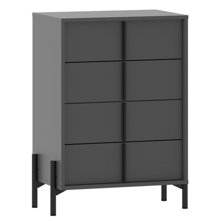 комод Тео 650х400х872мм антрацит ЛДСП ящик выдвижной flowbox 76 8x18 92x50 44 см лдсп антрацит