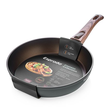 сковорода ESPRADO Castana 26см антипр.покр. кован.алюм. съёмная ручка индукция сковорода hitt starlight plus съемная ручка 26 см
