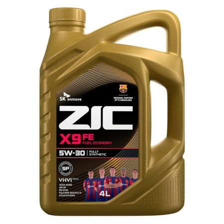 масло моторное ZIC Х9 FE 5W-30 4л масло моторное mobil super 3000 x1 5w 40 1л