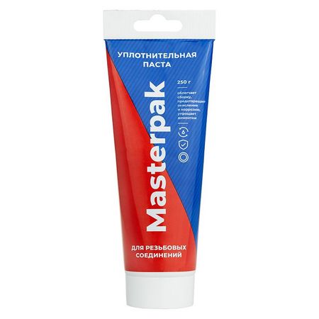 паста уплотнительная Masterpak в тубе (вода, пар) 250 г паста уплотнительная masterpak для воды 70 г