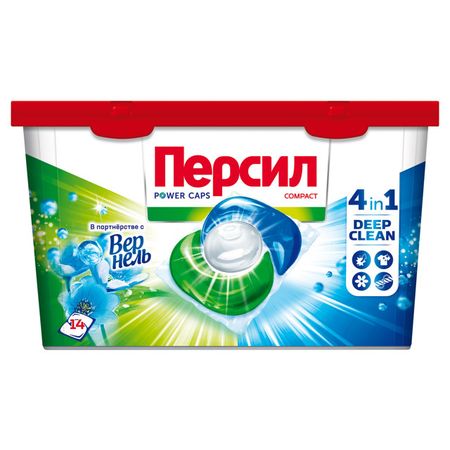 капсулы для стирки ПЕРСИЛ Пауэр Свежесть от Вернель 14х15г cредство для стирки персил свежесть от vernel для белого белья 1 5 кг 10 стирок