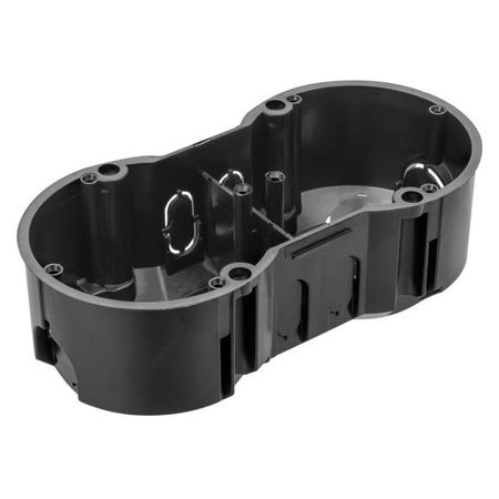 коробка установочная TDM 2-х местная 141х70х45мм саморезы IP20 черный