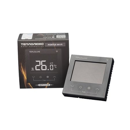 терморегулятор электронный Теплолюкс Pontus wi-fi черный Space терморегулятор juanjuan stc 8080a