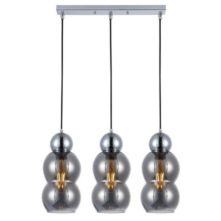 светильник подвесной DECITY Соло 3х60Вт E27 металл стекло хром