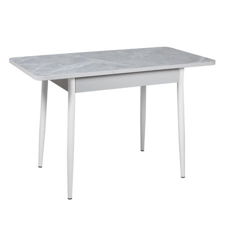 стол обеденный раздвижной ОСТИН 90 (118)х60х75мм мрамор синоп/белый HPL/металл