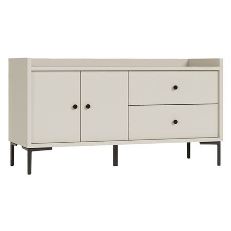 тумба ТВ Teravvio с закрытыми полками 1216х450х650мм серый шелк ЛДСП